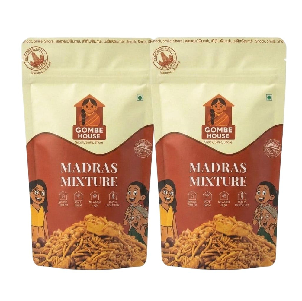 Gombe House Madras Mixture 120g Each (Pack of 2, 240g Total)